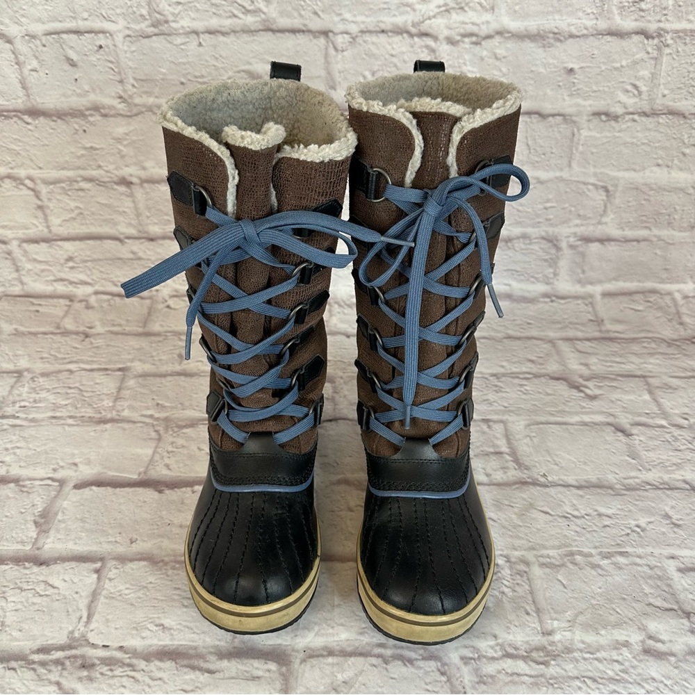 Sorel Women’s 6 Shoe Tivoli Lace Up High Duck Boot Winter Rubber Leather - Picture 4 of 14